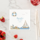 Nautical Jongens Baby Borrel Servet (Insitu)
