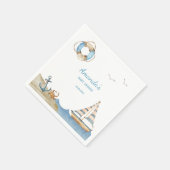 Nautical Jongens Baby Borrel Servet (Hoek)