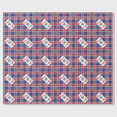 Nautical JOY Compass-kerstblauw & Red Pset Cadeaupapier (Vlak)