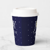 Nautical Joy Sandollar Blue White Kerstmis Papieren Bekers (Links)