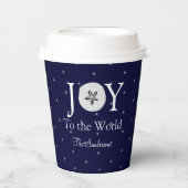 Nautical Joy Sandollar Blue White Kerstmis Papieren Bekers (Voorkant)