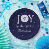 Nautical Joy Sandollar Blue White Kerstmis Papieren Bordje (Feest)