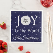 Nautical Joy Sandollar Blue White Kerstmis Servet (Insitu)