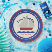 Nautical Juli 4th Paper Borden Papieren Bordje (Feest)