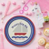 Nautical Juli 4th Paper Borden Papieren Bordje (Feest)