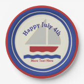 Nautical Juli 4th Paper Borden Papieren Bordje (Voorkant)