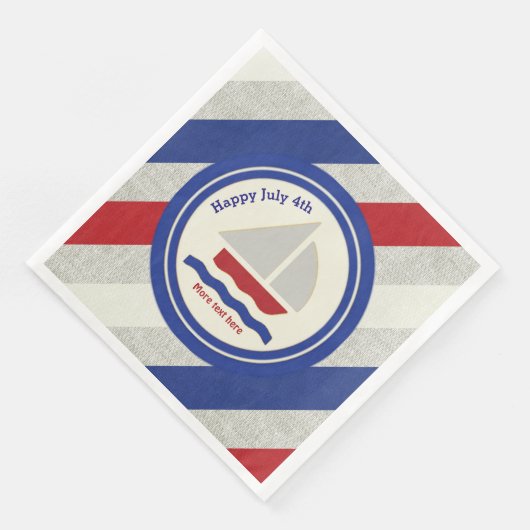 Nautical Julth 4th Paper Napkins Servet (Hoek)