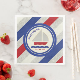 Nautical Julth 4th Paper Napkins Servet
