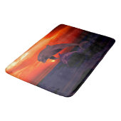 Nautical Jumping Dolphins Oranje Ocean Sunset Badmat (Gekanteld)