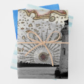 Nautical junk journal, papier inpakpapier vel (In situ)