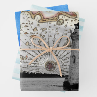 Nautical junk journal, papier inpakpapier vel