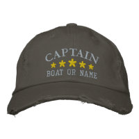 Nautical Kapitein Boat Name Gold Stars