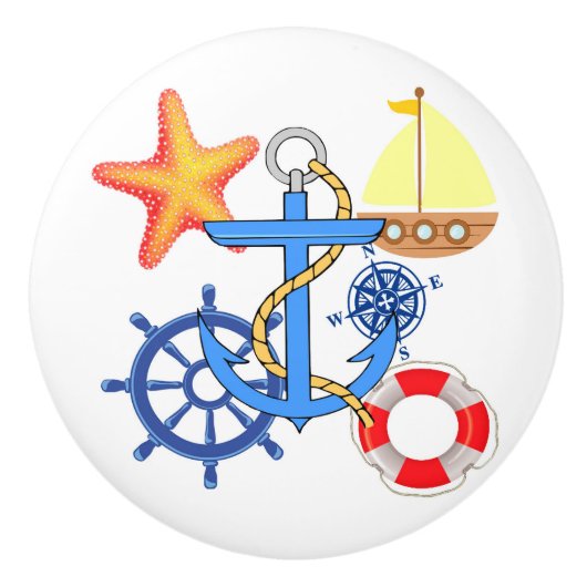 Nautical Keramische Knop (Voorkant)