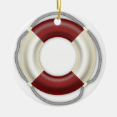 Nautical Kerst Ornament Reddingsboei (Voorkant)