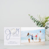 Nautical Kerstfeest Joy Rustic Holiday Foto (Staand voorkant)