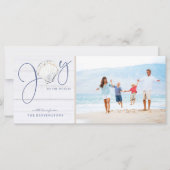 Nautical Kerstfeest Joy Rustic Holiday Foto (Voorkant)