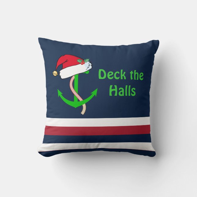Nautical Kerstmis Pillow Kussen (Voorkant)
