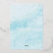 Nautical Kerstmis Zeeen and Greetings Photo Gold Folie Feestdagenkaart (Achterkant)