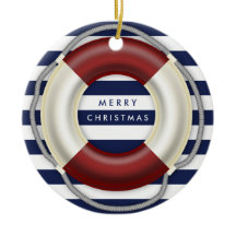 Nautical Kerstornament Personalized Lifesaver