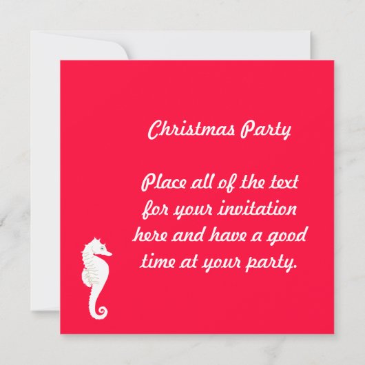 Nautical kerstparty Invitation Santa and Sail Kaart (Achterkant)
