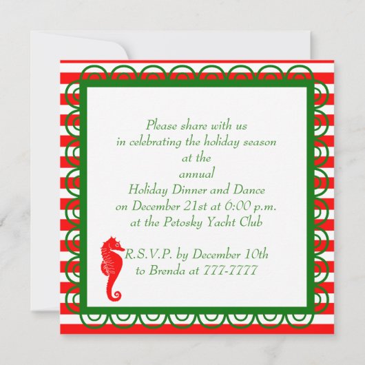 Nautical kerstparty uitnodiging (Achterkant)