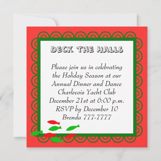 Nautical kerstparty uitnodiging (Achterkant)