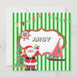 Nautical kerstparty uitnodiging