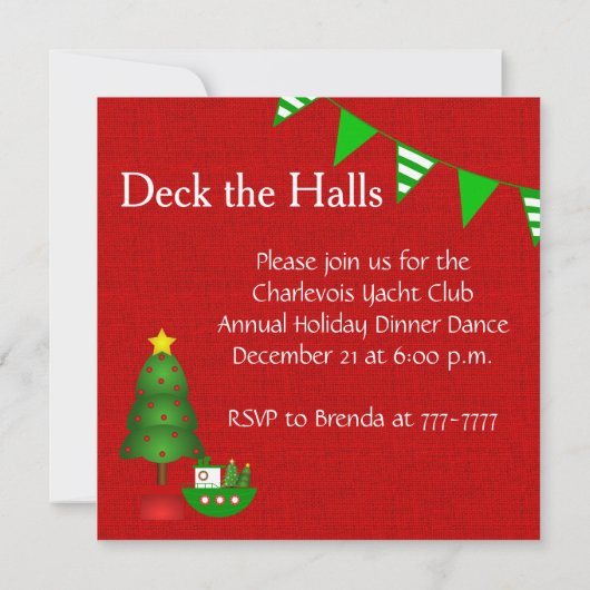 Nautical kerstparty uitnodiging (Achterkant)