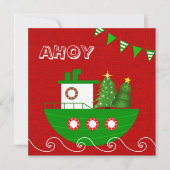 Nautical kerstparty uitnodiging (Voorkant)