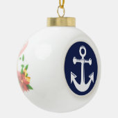 Nautical kerstversients Ball Keramische Bal Ornament (Links)