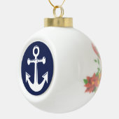 Nautical kerstversients Ball Keramische Bal Ornament (Rechts)