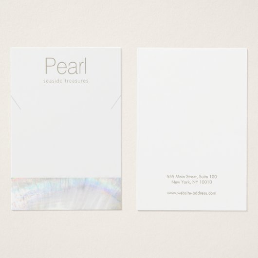 Nautical Ketting Bracelet Display Holder Visitekaartje (Voorkant /achterkant)