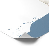 Nautical Kids Verjaardag | Marine Blauw & Wit boot Poster (Hoek)