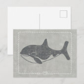 Nautical Killer Whale Briefkaart (Voorkant / Achterkant)