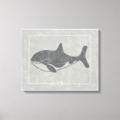 Nautical Killer Whale Canvas Afdruk (Voorkant)