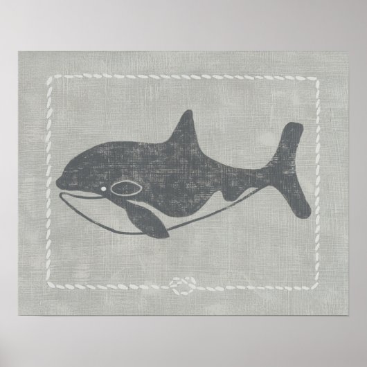 Nautical Killer Whale Poster (Voorkant)