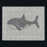 Nautical Killer Whale Puzzel<br><div class="desc">"Whale of a Tale" van Chariklia Zarris. Met een dodelijke walvis op een zeemiekvormige achtergrond.</div>