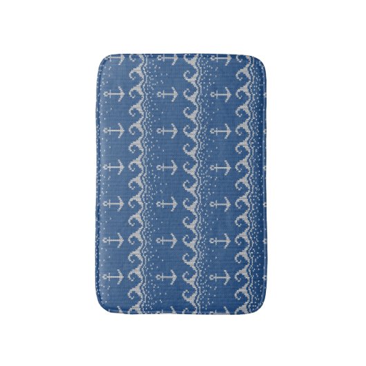 Nautical Knit Pattern Badmat (Voorkant Verticaal)