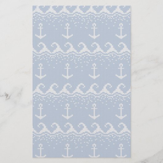 Nautical Knit Pattern Briefpapier (Voorkant)