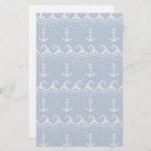 Nautical Knit Pattern Briefpapier (Voorkant / Achterkant)