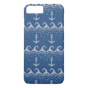 Nautical Knit Pattern iPhone 8/7 Plus Hoesje