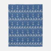 Nautical Knit Pattern Fleece Deken (Voorkant)