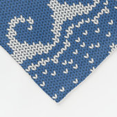 Nautical Knit Pattern Fleece Deken (Hoek)