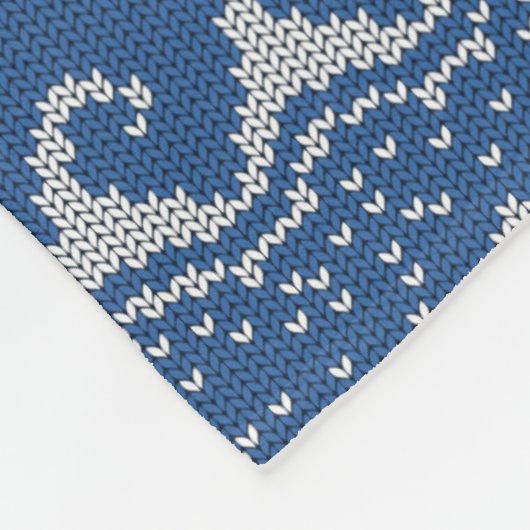 Nautical Knit Pattern Fleece Deken (Hoek)