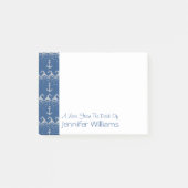 Nautical Knit Pattern | Jouw namen toevoegen Post-it® Notes (Voorkant)