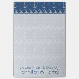 Nautical Knit Pattern Jouw namen toevoegen Post-it® Notes