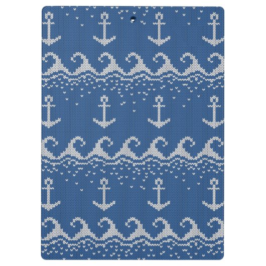 Nautical Knit Pattern Klembord (Achterkant)