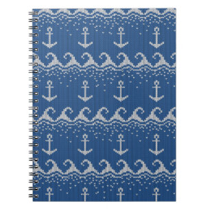 Nautical Knit Pattern Notitieboek