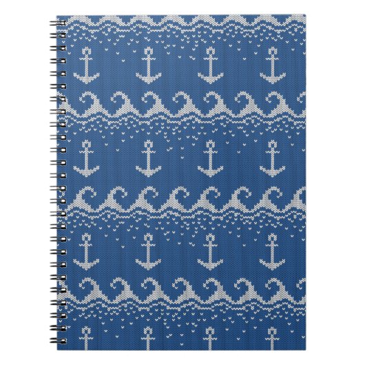 Nautical Knit Pattern Notitieboek (Voorkant)