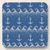 Nautical Knit Pattern Onderzetter (Voorkant)